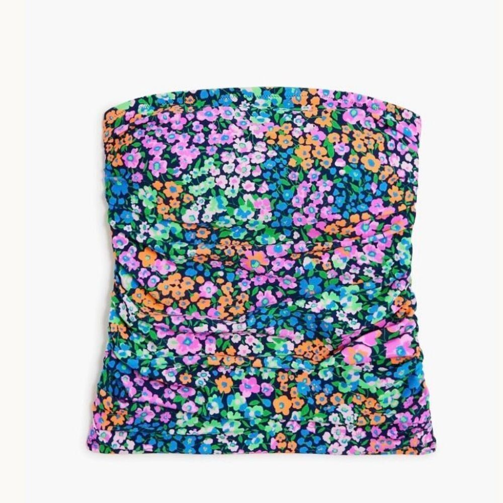 J. Crew Printed strapless or halter tankini top size XL Floral